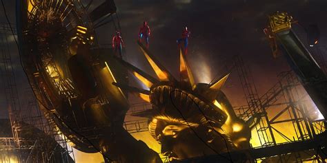 Spider Man No Way Home Concept Art Unites Holland Garfield And Maguire