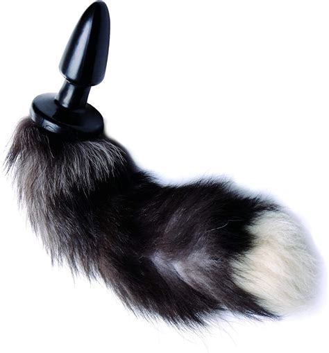 frisky grey fox tail anal plug a roleplaying fur for max 84 off faux