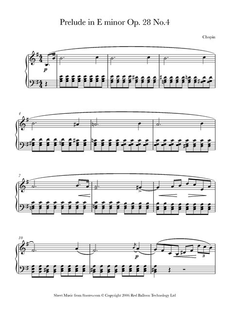 4 in e minor perfectly interpretated by the russian pianist evgeny kissin.suffocation is one of the most famous pie. ﻿Chopin - Prelude in E minor Op.28 No.4 sheet music for ...