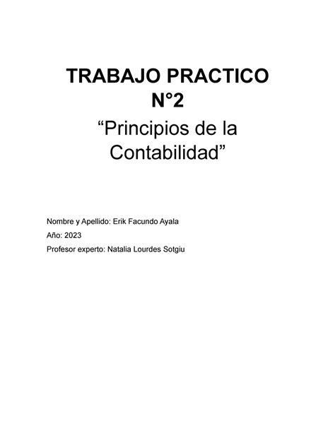 TP2 Principios De Contabilidad Siglo 21 Studocu