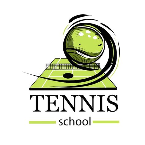 Emblème De Tennis Balle De Tennis Club De Tennis école De Tennis