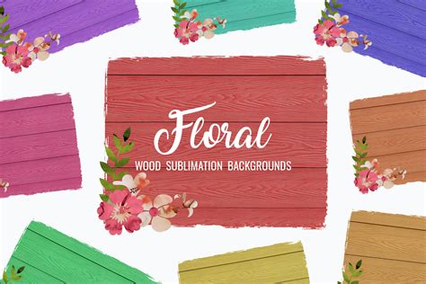 Floral Wood Sublimation Backgrounds Graphic By Dtcreativelab · Creative