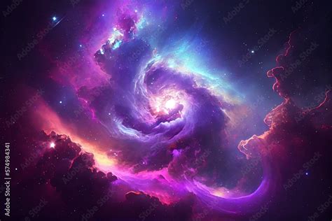 Purple Star Nebula