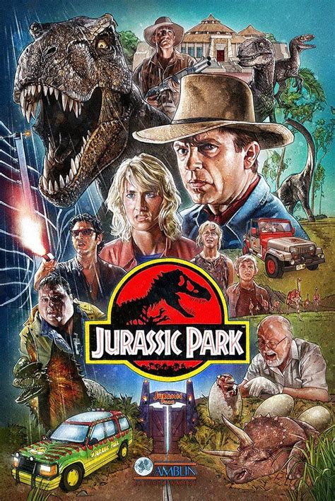 Jurassic Park 1993 Film Poster Jurassic Park Poster Jurassic Park