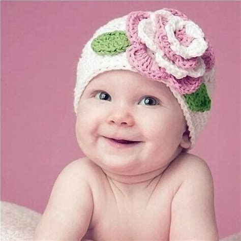 Telotuny Newborn Cute Winter Kids Baby Hats Cute Big Flower Baby Kids