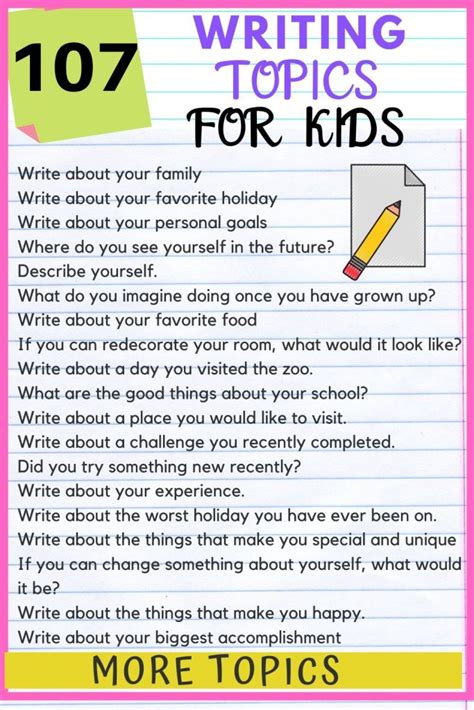 107 Creative Writing Topics For Kids Imaginative And Fun Kids N Clicks