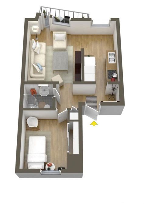 40 More 1 Bedroom Home Floor Plans Misc Pinterest Bedrooms House