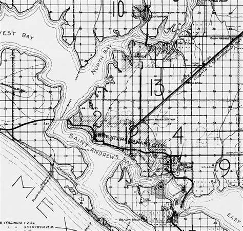 1913 Map Of Bay County Florida Etsy