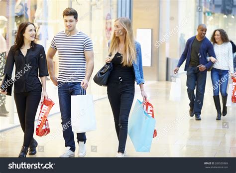 Group Friends Shopping Mall Together Stock Photo 289559369 Shutterstock
