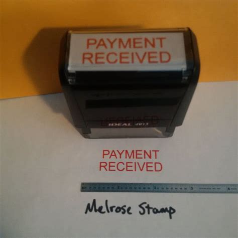 Payment Received Rubber Stamp For Office Use Self Inking Melrose