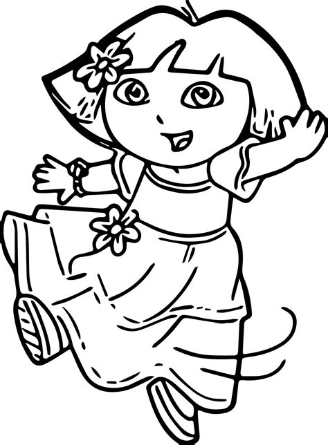 Dora Dance Outfit Coloring Page