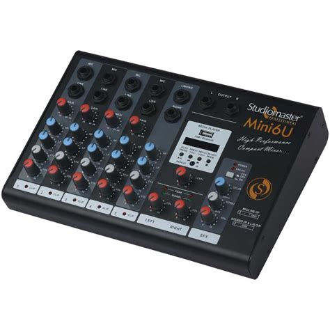 Studiomaster Mini 6u Mixer With Bluetooth And Usb Option 6 Channel