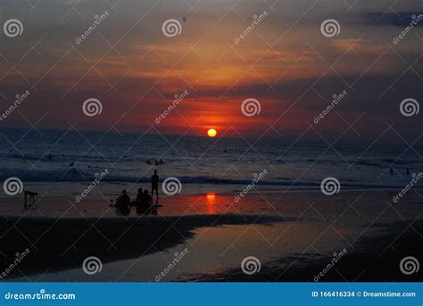 Sunset At The Beach In Canggu Bali Ocean Stock Photo Image Of Beach