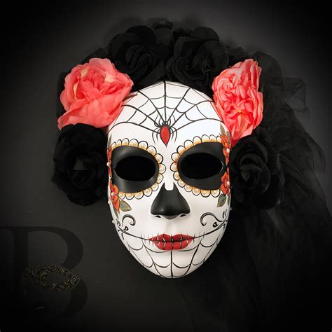 day of the dead skull mask full face mask dia de los muertos etsy in 2022 day of the dead