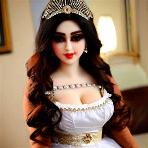 A Iraqi Woman Turned Into A Porcelain Doll Wearing OpenArt