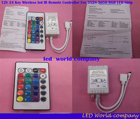 1pcs 12v 24 Key Wireless Led Ir Remote Controller For 3528 5050 Rgb Led