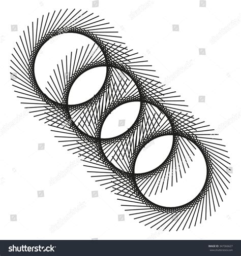 Complex Pattern Circles Geometric Circular Pattern Stock Vector
