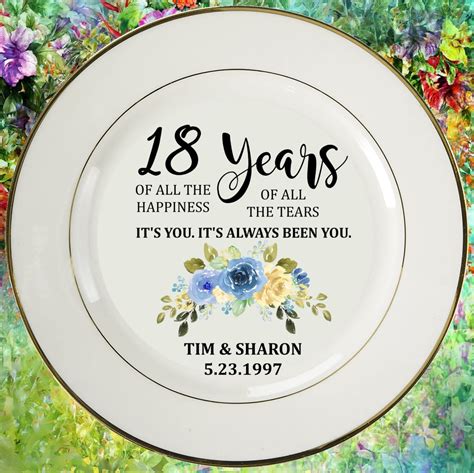 18th Anniversary Traditional Anniversary Ts 18 Porcelain Etsy