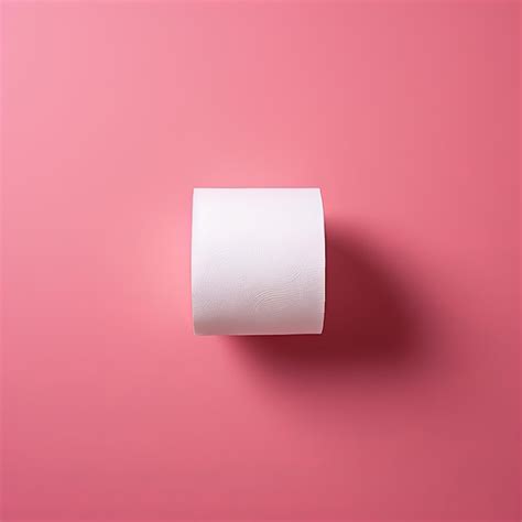 Premium Ai Image A White Roll Of Toilet Paper On A Pink Background