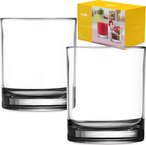 Kryllic Plastic Drinking Glasses Set Of 2 Plastic Tumbler Whiskey Cups Plastic Tumblers