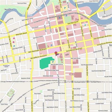 Map Of Fort Wayne Indiana Travelsmapscom