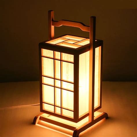 Japanese Floor Lamps Wooden Lantern Creative Personality Wood Color