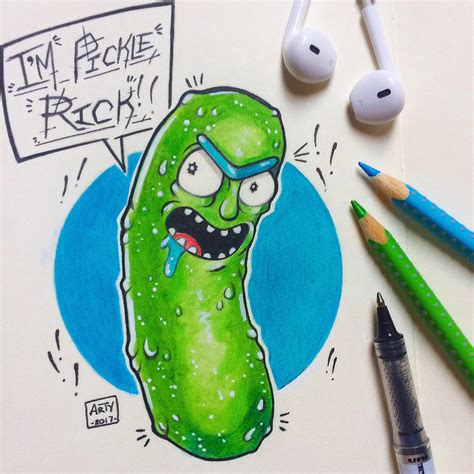 Im Pickle Rick By Thelittleartything On Deviantart