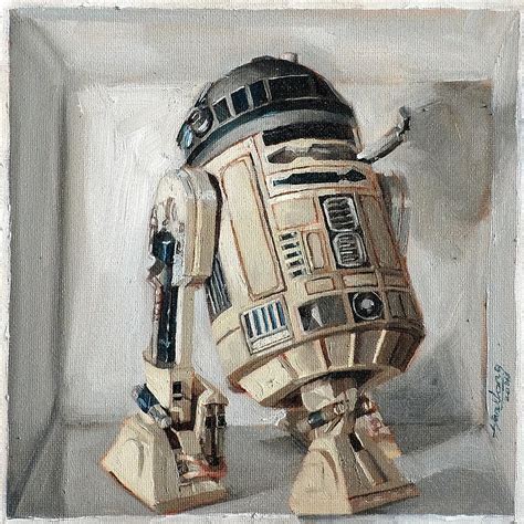 R2d2 In A Box Painting By Haze Long Fine Art America