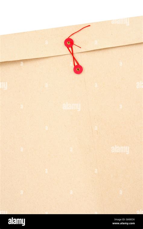 Manila Envelope With Red String Stock Photo Alamy