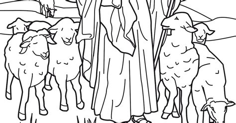 為孩子們的著色頁 Jesus The Good Shepherd Coloring Pages