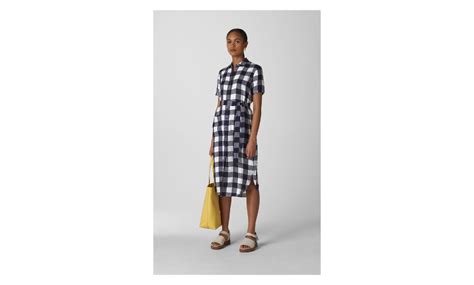 Linen Gingham Montana Dress In Navymulti On Whistles Dresses Dresses For Work Fashion