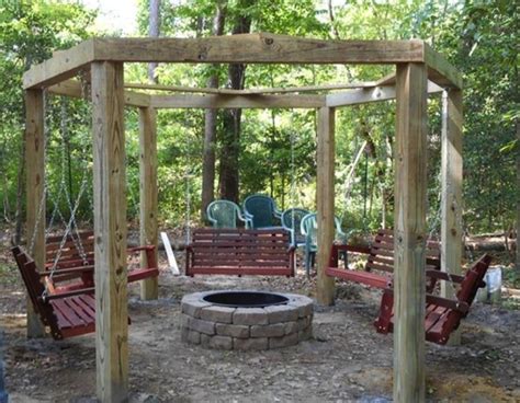 Swings Around Fire Pit Plans Tutorial Build An Amazing Diy Pergola