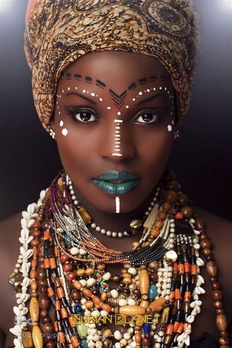 Beautiful Black Women African Queens Nubian Queens True African Works Of Art Tribal Makeup