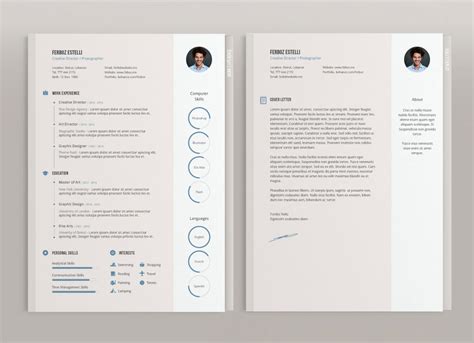 Free Professional Resume (CV) Template With Cover Letter & Portfolio in