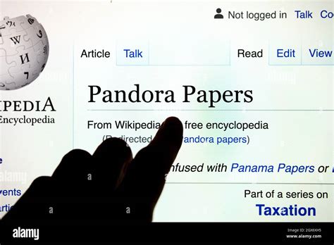 Screen With Wikipedia Search Pandora Papers 119 Million Leaked