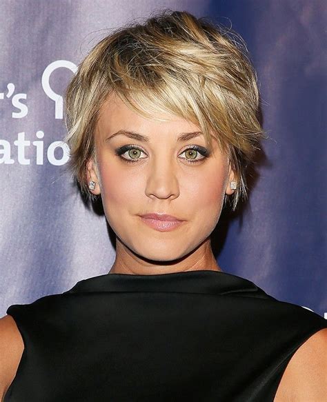 Kaley Cuocos Pixie Tousled To Perfection And Gray Black And
