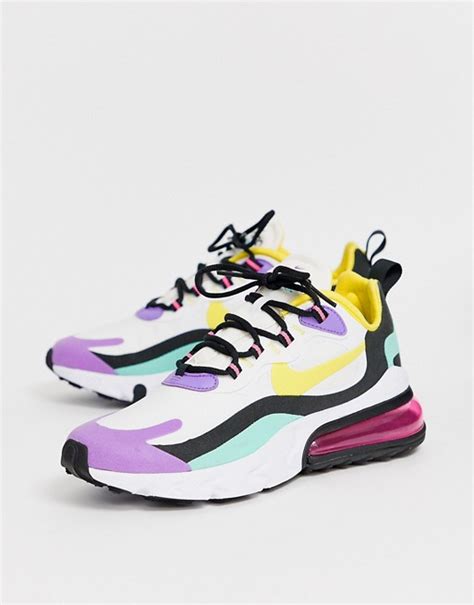 Nike Purple Black And Yellow Air Max 270 React Sneakers Asos