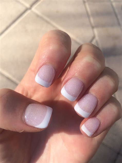 French Manicure Sparkle Glitter Nexgen For A Wedding Nailed It