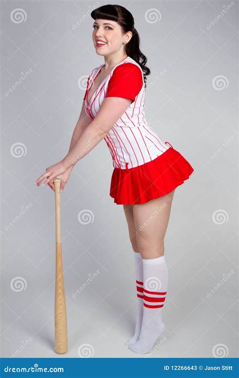 Baseball Pinup Girl Stock Photos Image