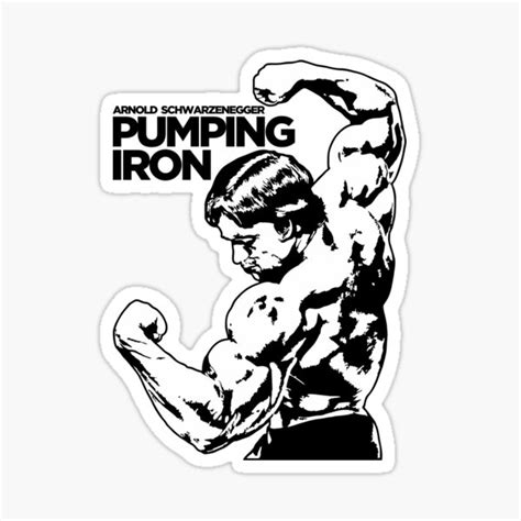 pumping iron sticker for sale by vectordesigner redbubble