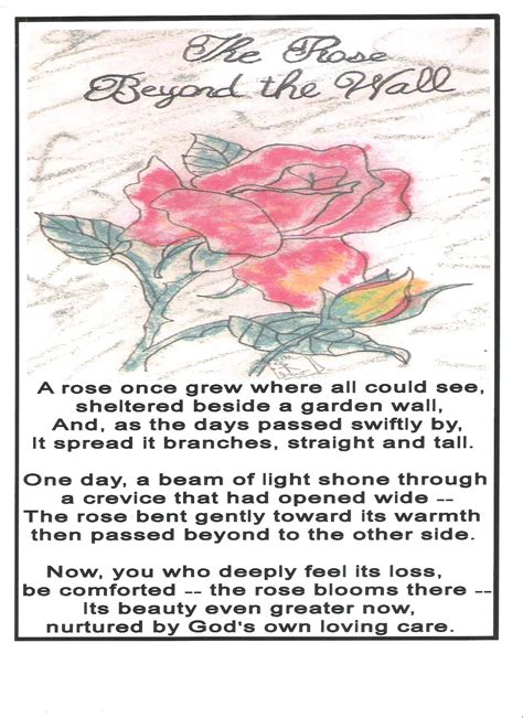 The Rose Beyond The Wall Garden Poems Poems Grieving Quotes