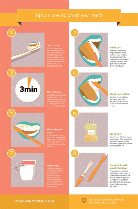 Proper Brushing And Flossing Techniques Infographic Best Infographics
