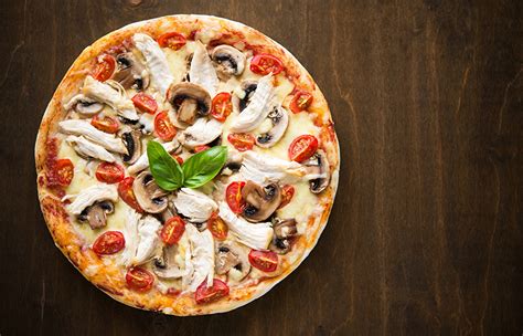 Image Pizza Tomatoes Fast Food Mushrooms Food
