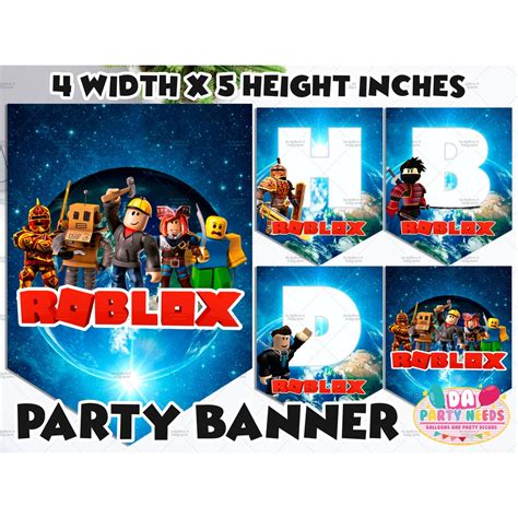 Roblox Happy Birthday Banner Roblox Personalized Bunting Presyo ₱90