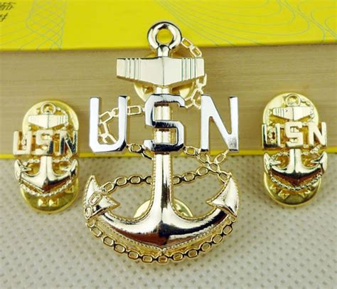 Us Usn Us Navy Metal Badge Pin Insignia With Lapel Collar Pins Navy Badge In Sports Souvenirs