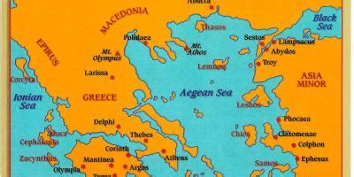 Stara Grecja mapa mapa Starożytnej Grecji Europa Południowa Europa