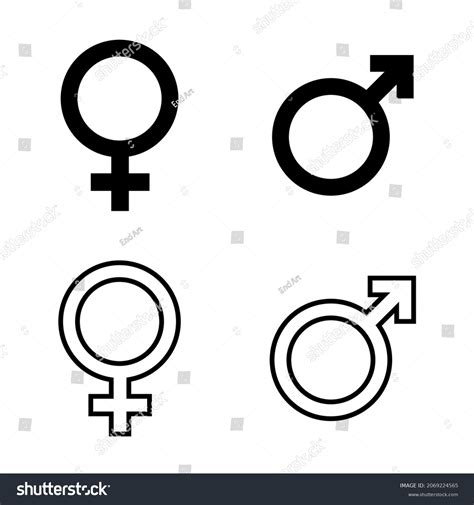 Gender Symbols Male Female Sex Sign Stock Vector Royalty Free 2069224565 Shutterstock