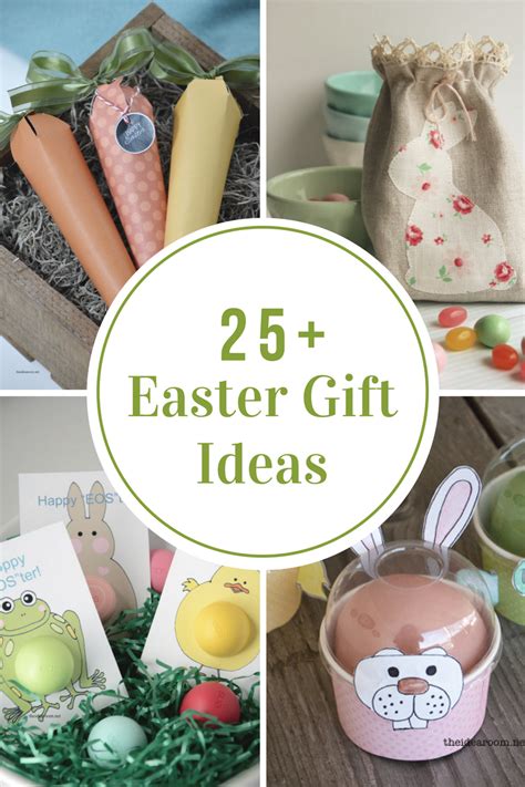 Small bunnies add whimsey to spring baskets. DIY Easter Gift Ideas - The Idea Room