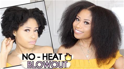 African american hair can be quite fragile and breaks easily if it isn't treated in the right way. EASY NO-HEAT BLOWOUT on Natural Hair! | how-to - YouTube