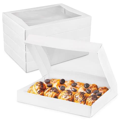 Buy Pack X X White Bakery Box With Window Holds Donuts